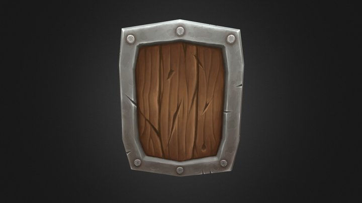 Old Iron Shield 3D Model