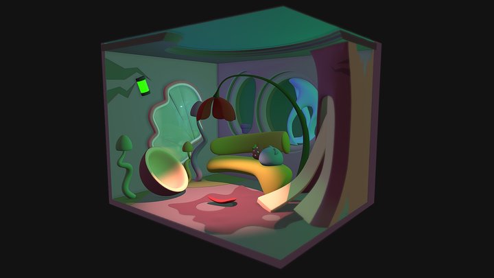 Post-apocalyptic room 3D Model