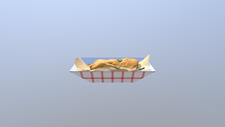Nacho Chips With Cheese & Jalepenos 3D Model