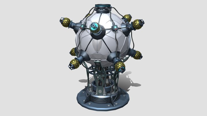 Draft Sci-fi Nuclear Reactor 3D Model