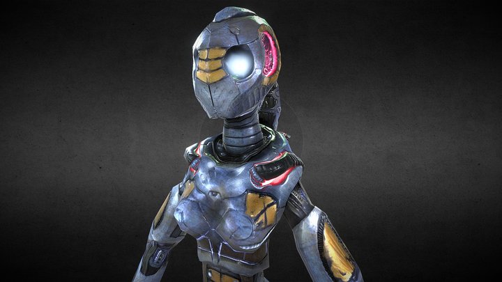 Droid Girl 3D Model