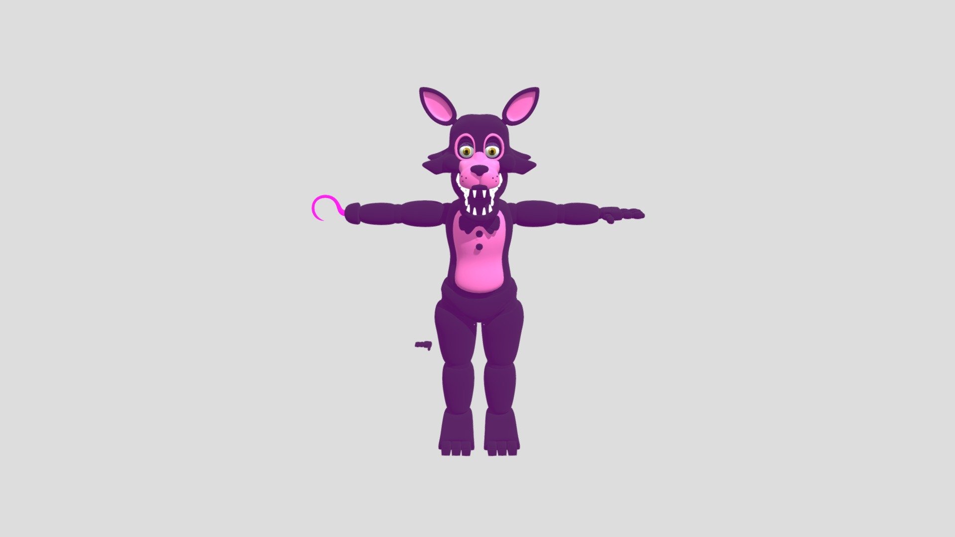 Toy Foxy (Blender 2.8-) (Rig By D1GQ) - 3D model by Zertax (@zertax4 ...