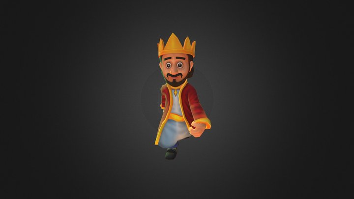 Low Poly King 3D Model