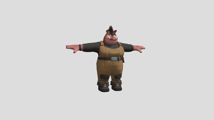 Pigtail Petrova Rig Mixamo (The Bad Guys) – Modello 3D gratuito STL