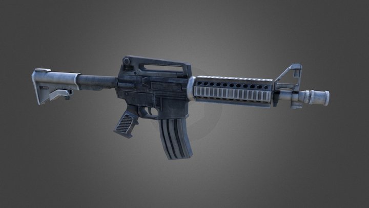 Realistic Gun 3D Model