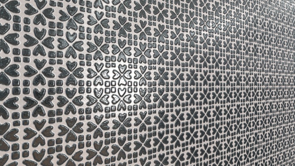 PBR Chinese wall tiles