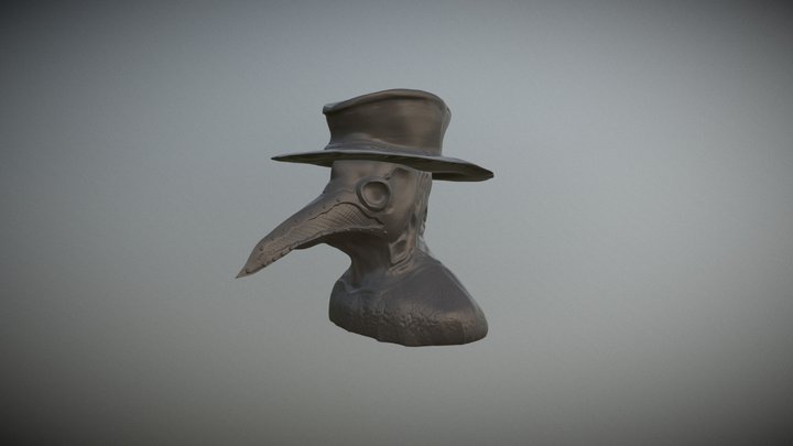 Plague Doctor 3D sculpting.. 3D Model