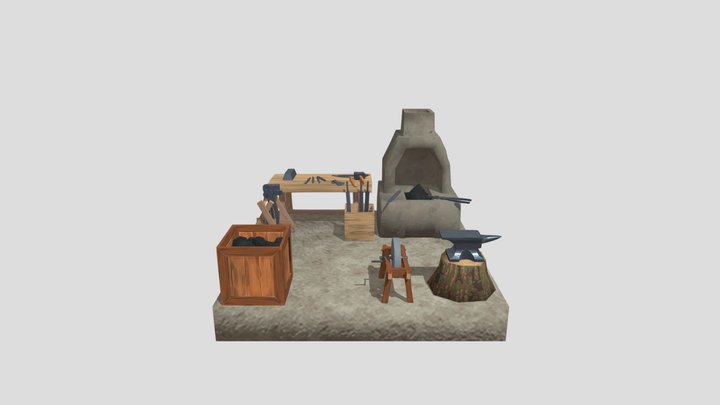 Medieval Props Minipack 5 | Workstation 3D Model