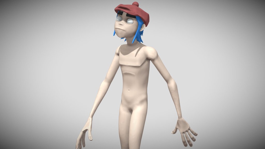 2D Gorillaz Model v2 (Study)