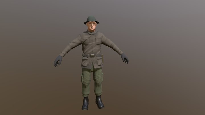 Military Man 3D Model