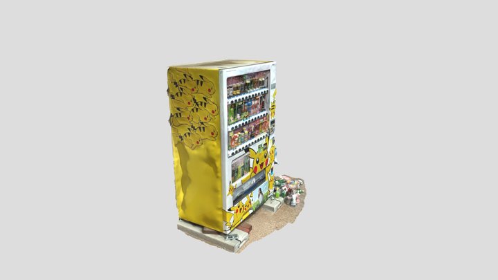 Pikachu wrapped vending machine 3D Model