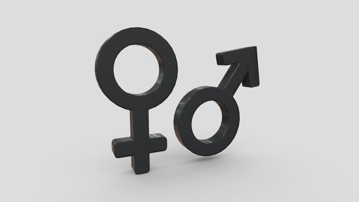 Gender Symbols 3D Model