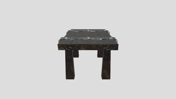 Mesa_quadrada_low_retopologia 3D Model