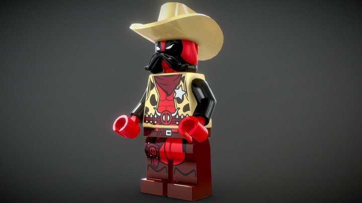 LEGO - Sheriff Deadpool 3D Model