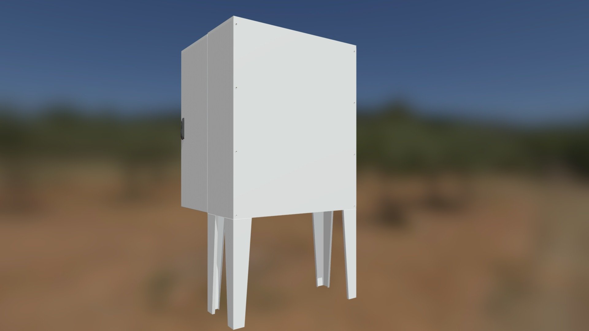 1200x1000x400 Electrical Enclosure Open On Stand 3D model by IP