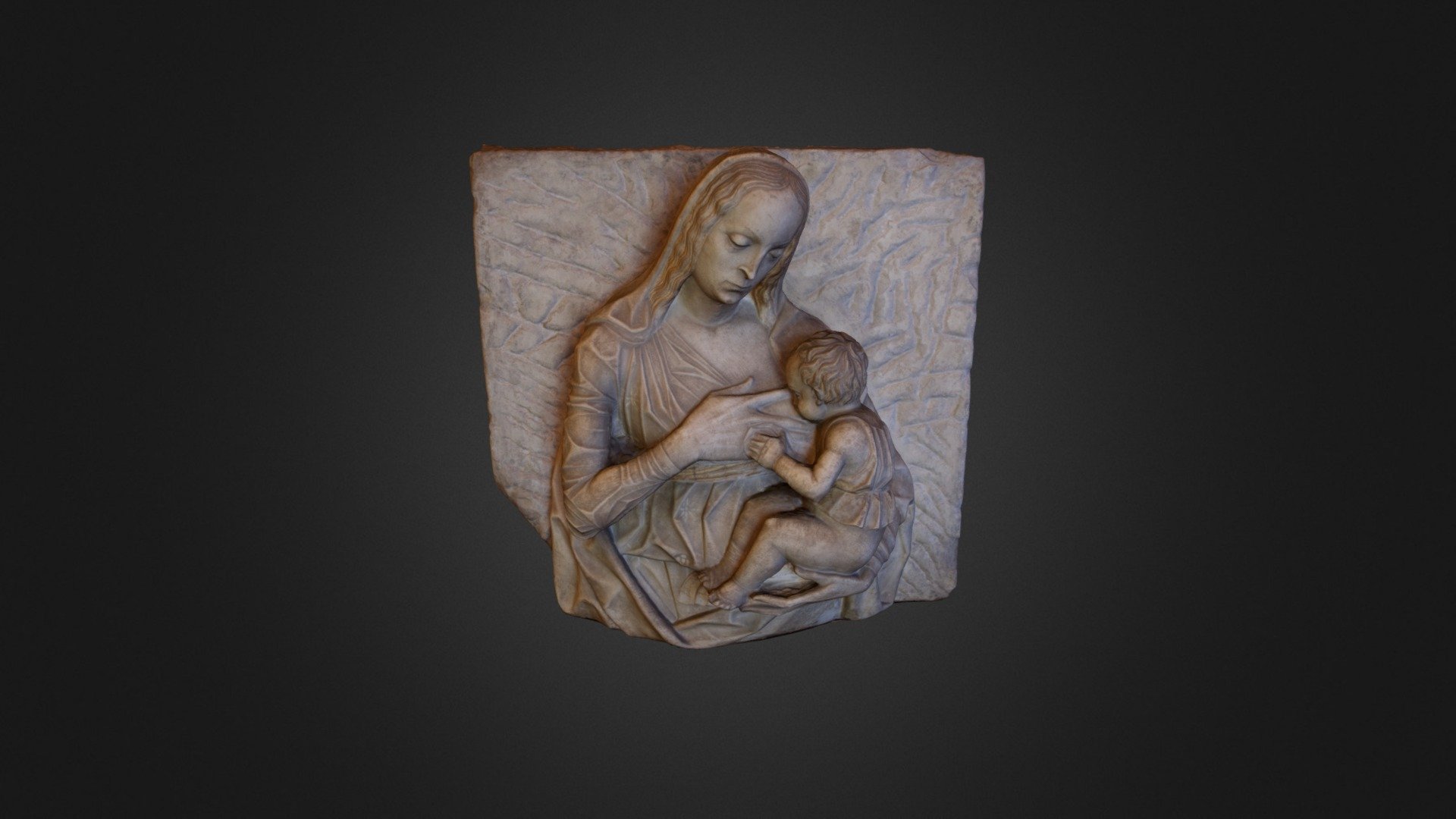 Virgin Mary breastfeeding the baby — Sketchfab embed 3D viewer