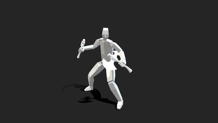 08_Two handed weapon_Male_type2 3D Model