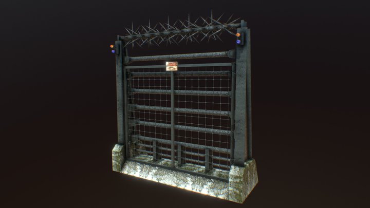 Jurassic Park III - Aviary fencing 3D Model