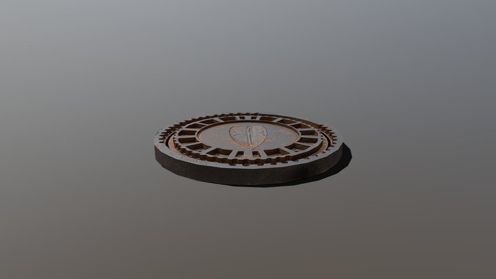 Medieval Manhole cover 3D Model