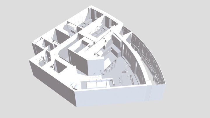 Квартира в ЖК Троя (г. Волжский) 3D Model