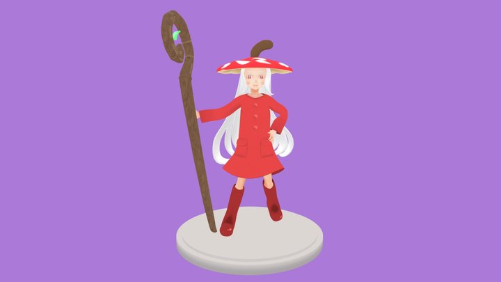 Mushroom Girl 3D Model