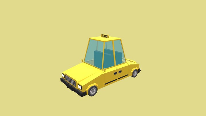 Lazy Taxi 3D Model