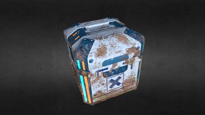 Sci Fi Crate 3D Model