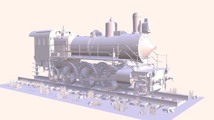 Train HP 3D Model