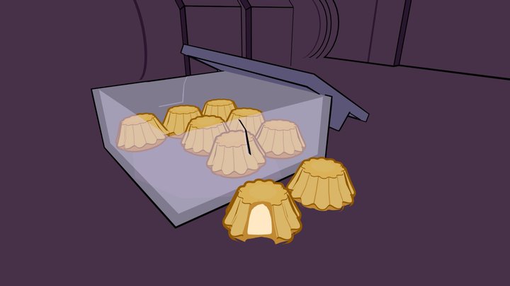 Pudding pies from Awaria 3D Model