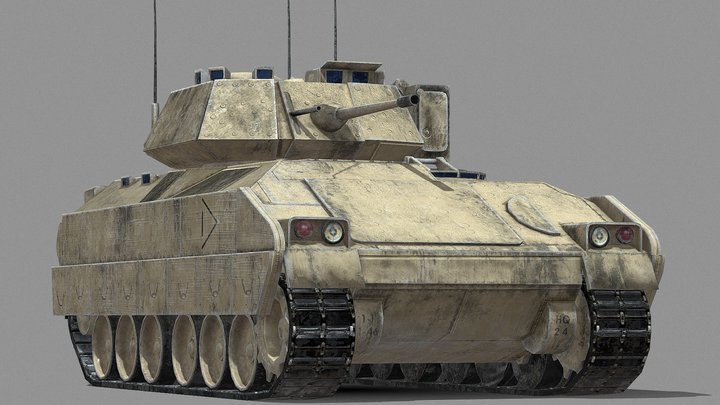 Low Poly M2 Bradley Free Model