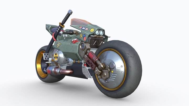 Cyberpunk Bike 3D Model