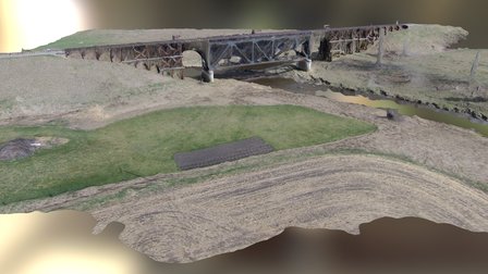Railway Bridge over the Medicine River 3D Model