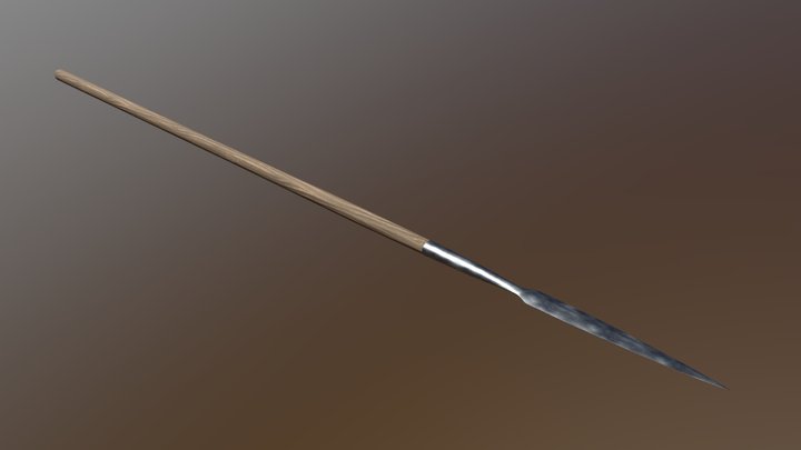 Medieval Steel Spear 3D Model