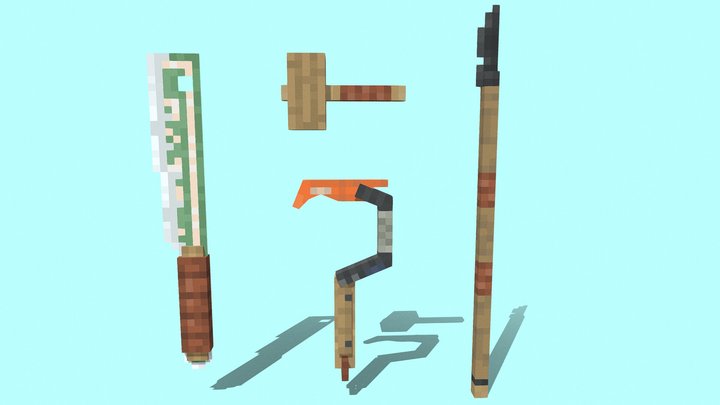 Raft Pack - Low Poly (Minecraft) 3D Model