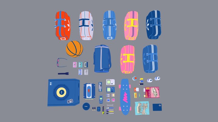 4L_props_collection 3D Model