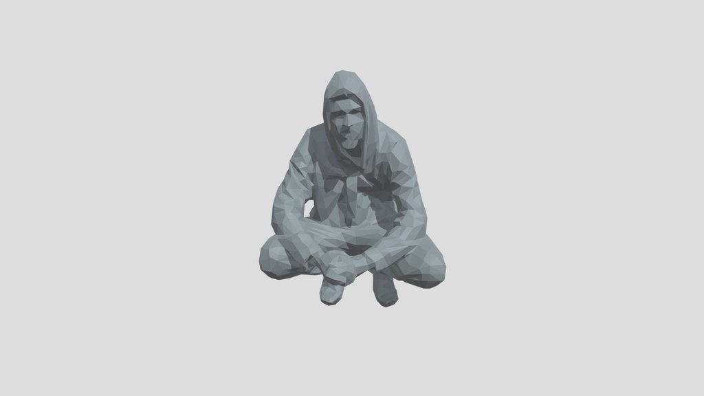 Lowpoly Male Squatting