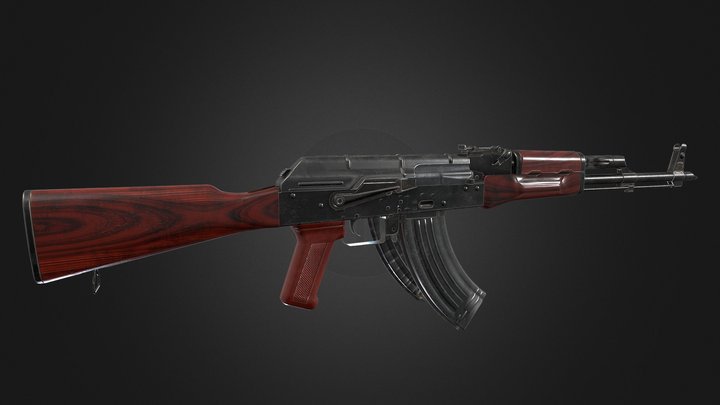 AK-47 - lowpoly 3D Model