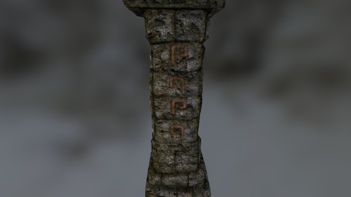 Maya Pillar 3D Model