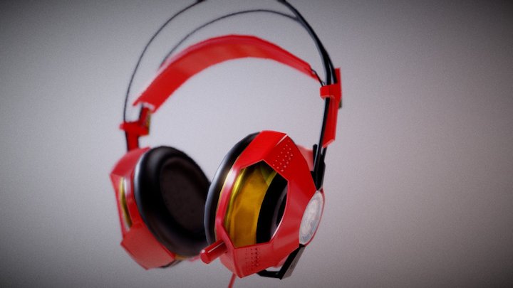 E-BLUE Iron Man 3 HeadPhones 3D Model