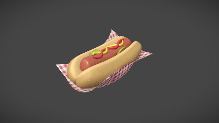 Hot Dog 3D Model