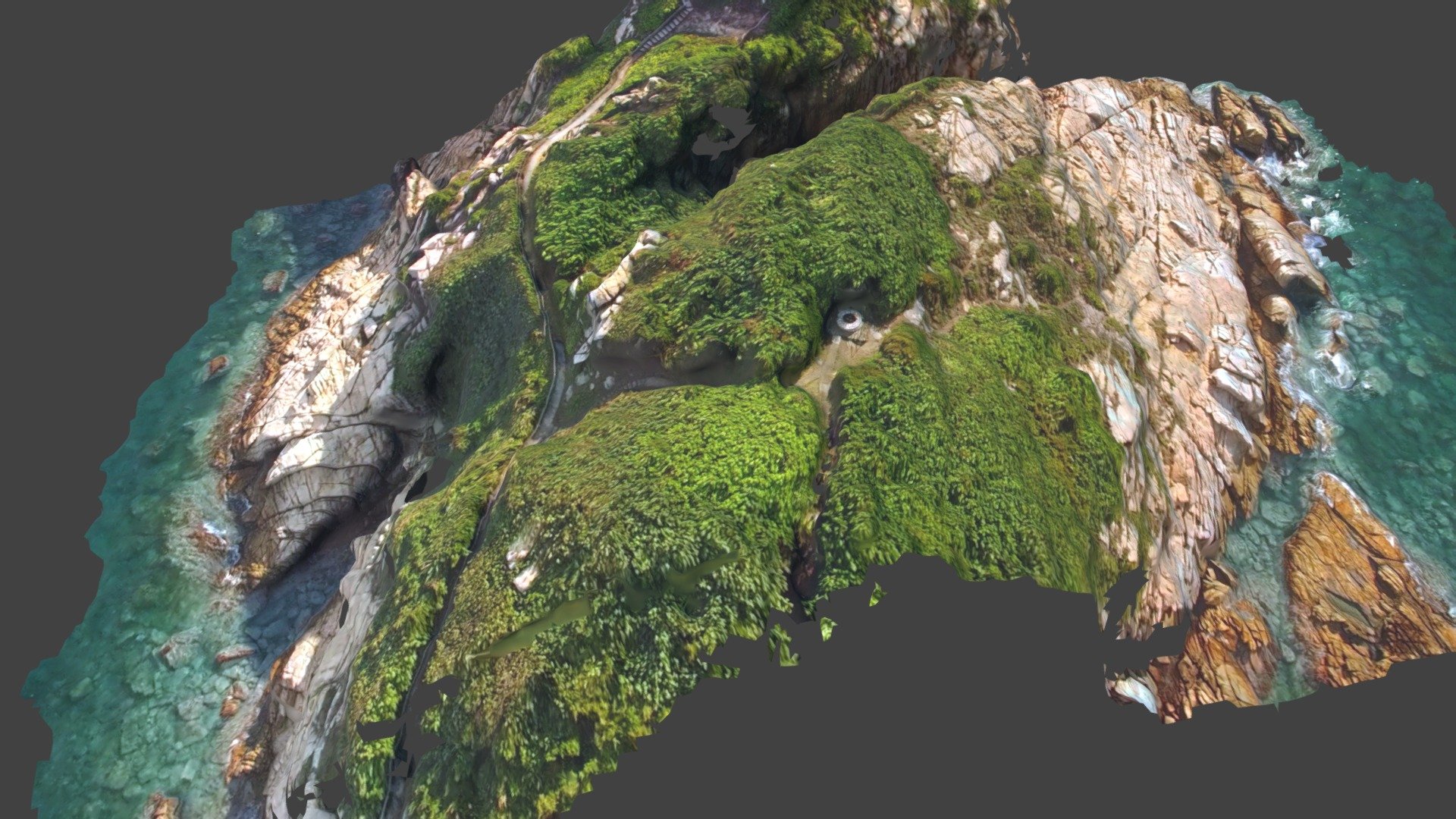 Island Drone footage 3D extraction