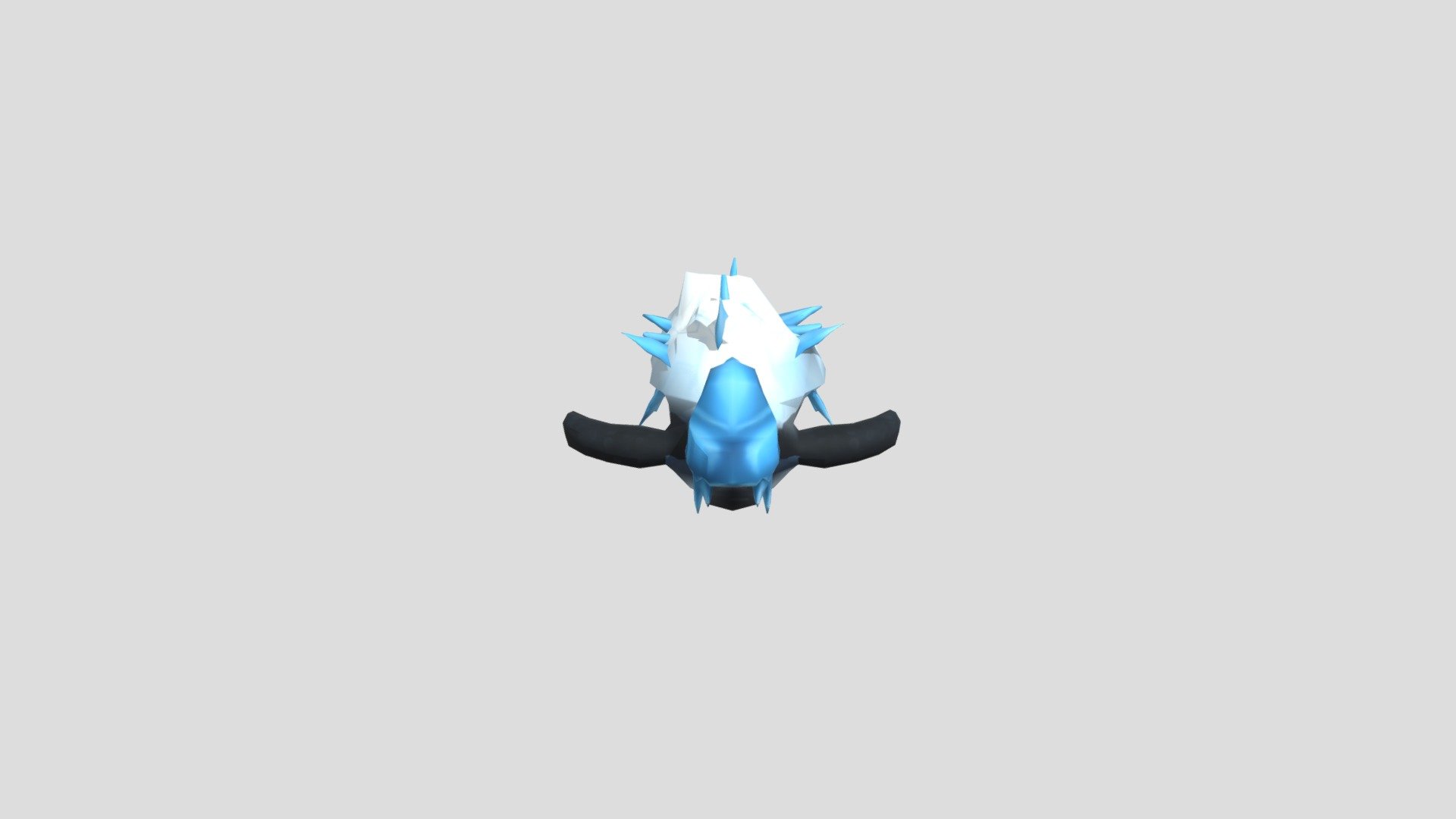Low Poly Ice Whale Fantasy Monster