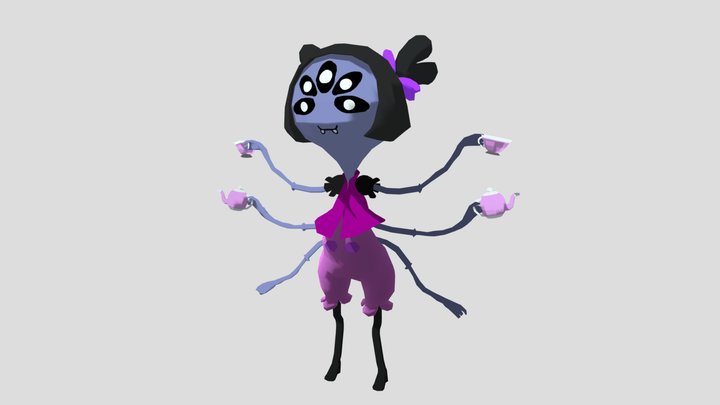 Muffet Undertale Character 3D model 3D printable