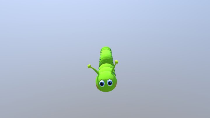 Caterpillar Fast Crawl Animation 3D Model