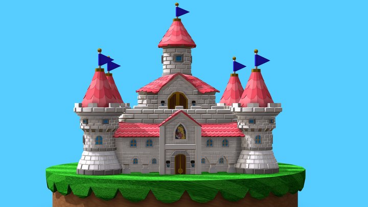 Peach's Castle - Super Mario 3D Model
