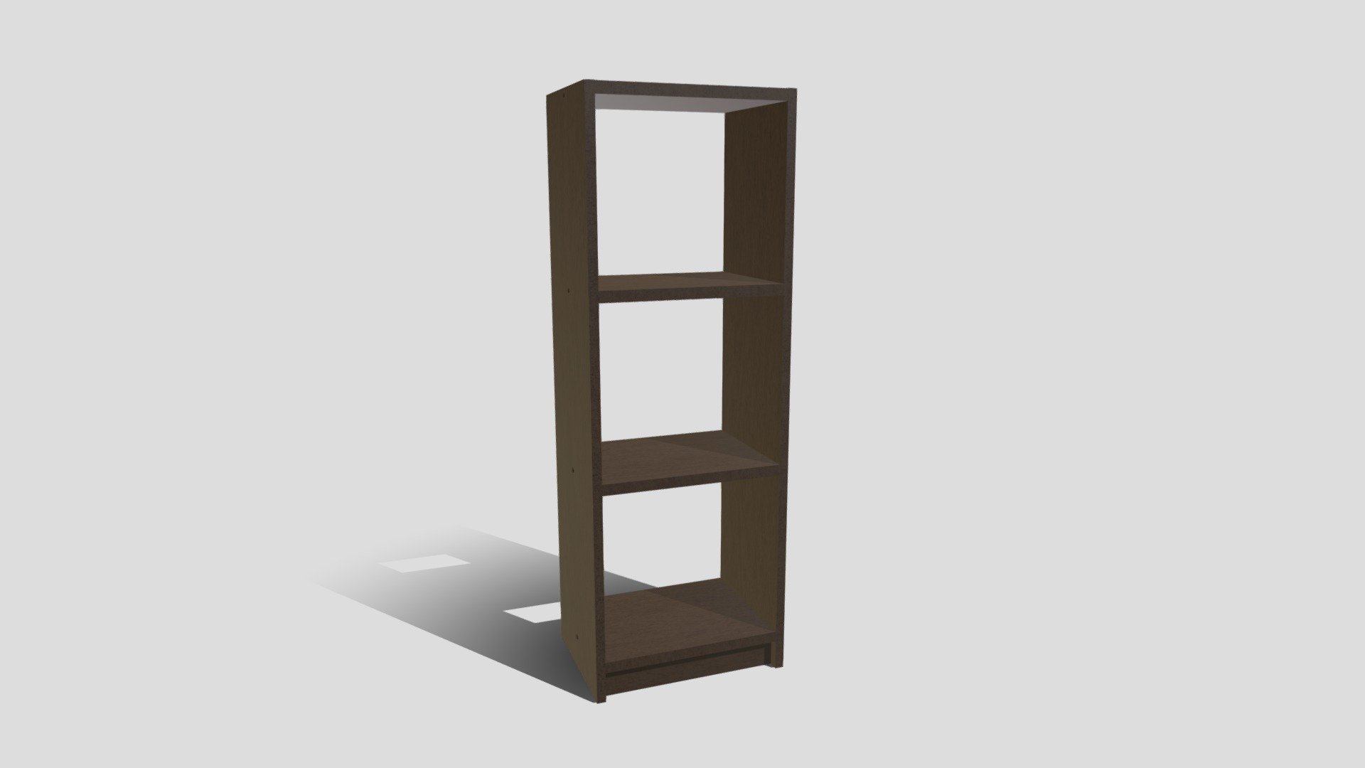 Narrow Wooden Bookshelf (Unpopulated)