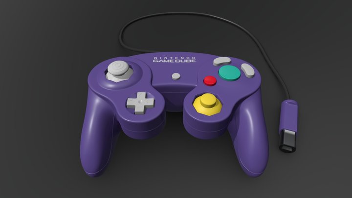 GameCube Controller 3D Model