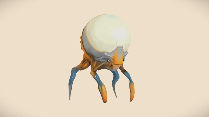 Orange Rattle Crab - [Fan Art] 3D Model