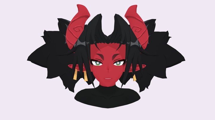 Demon Girl 3D Model