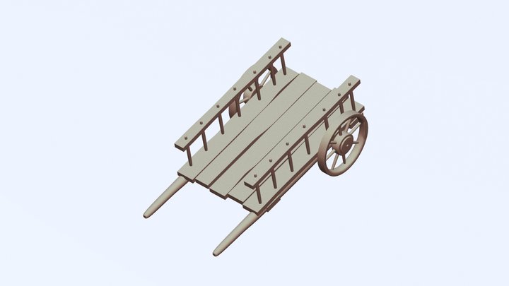 color old cart 3D Model